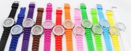 Relojes de Silicona con Circonitas 